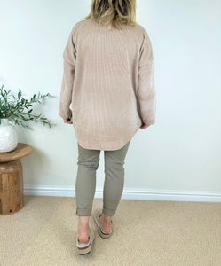 Chenille Button Sleeve Chiara Top AW24