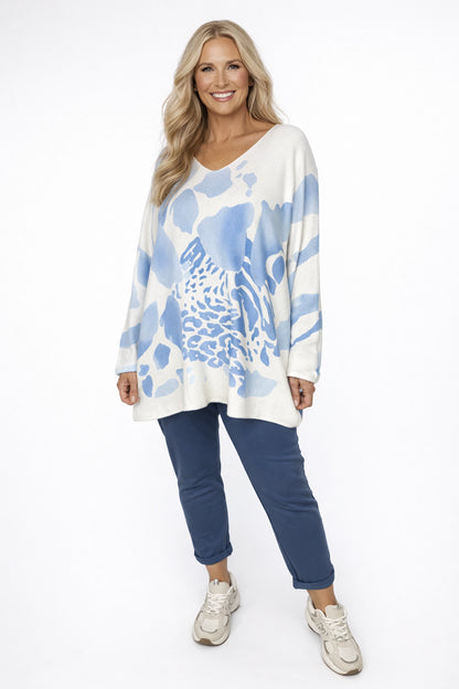 Cotton Elasticated Waist Drawstring Double Pocket Italia Joggers - Denim