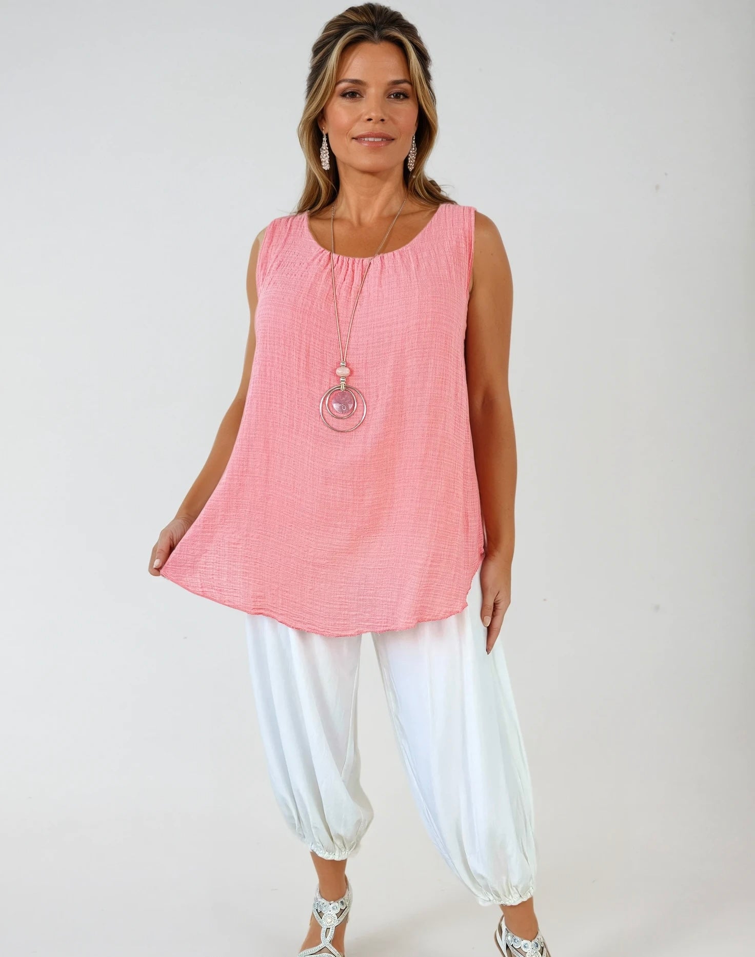 Tara Harem Pant - Crisp White