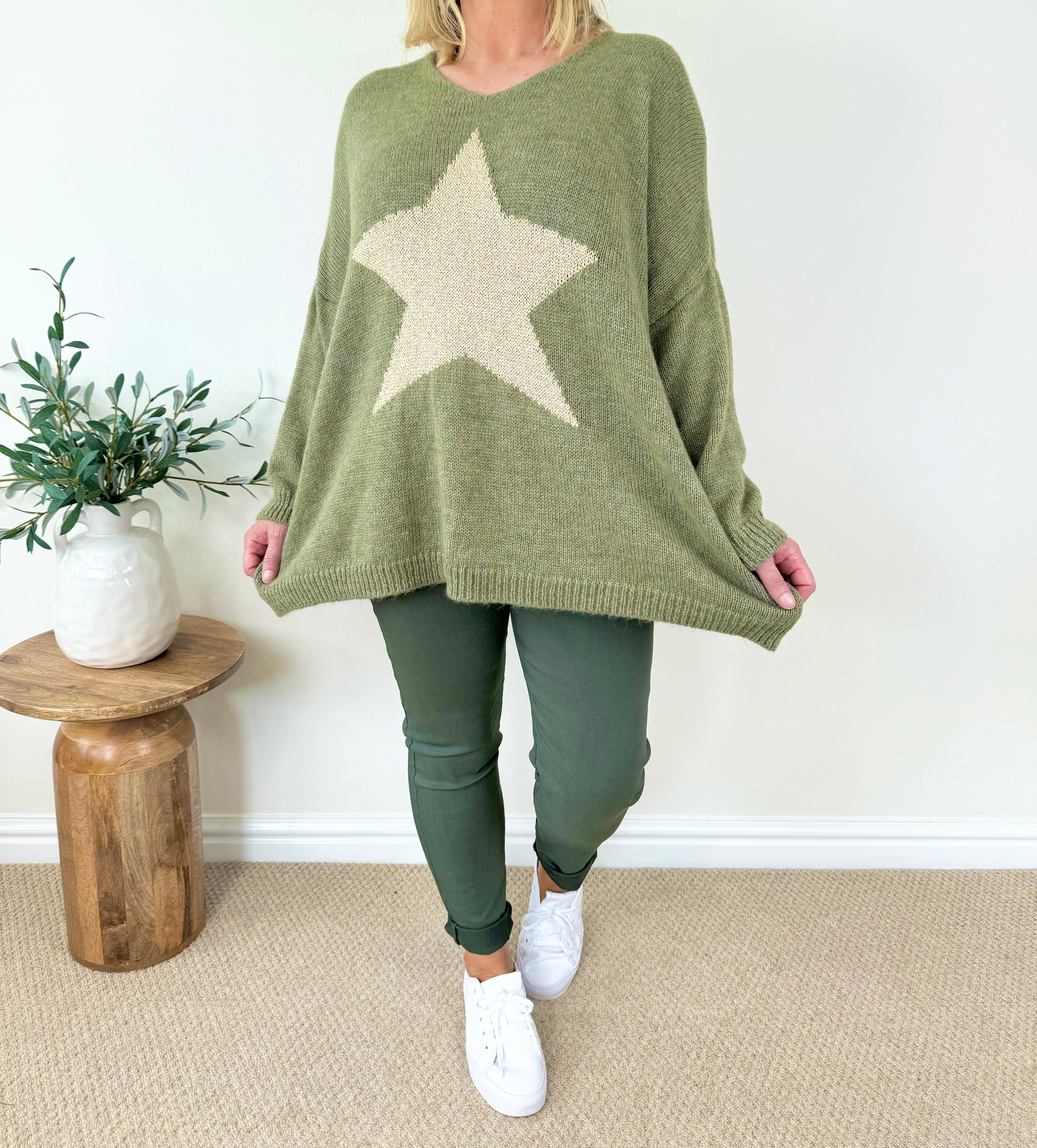 Wool Mix Premium Knit Gold Star Camilla Jumper AW24