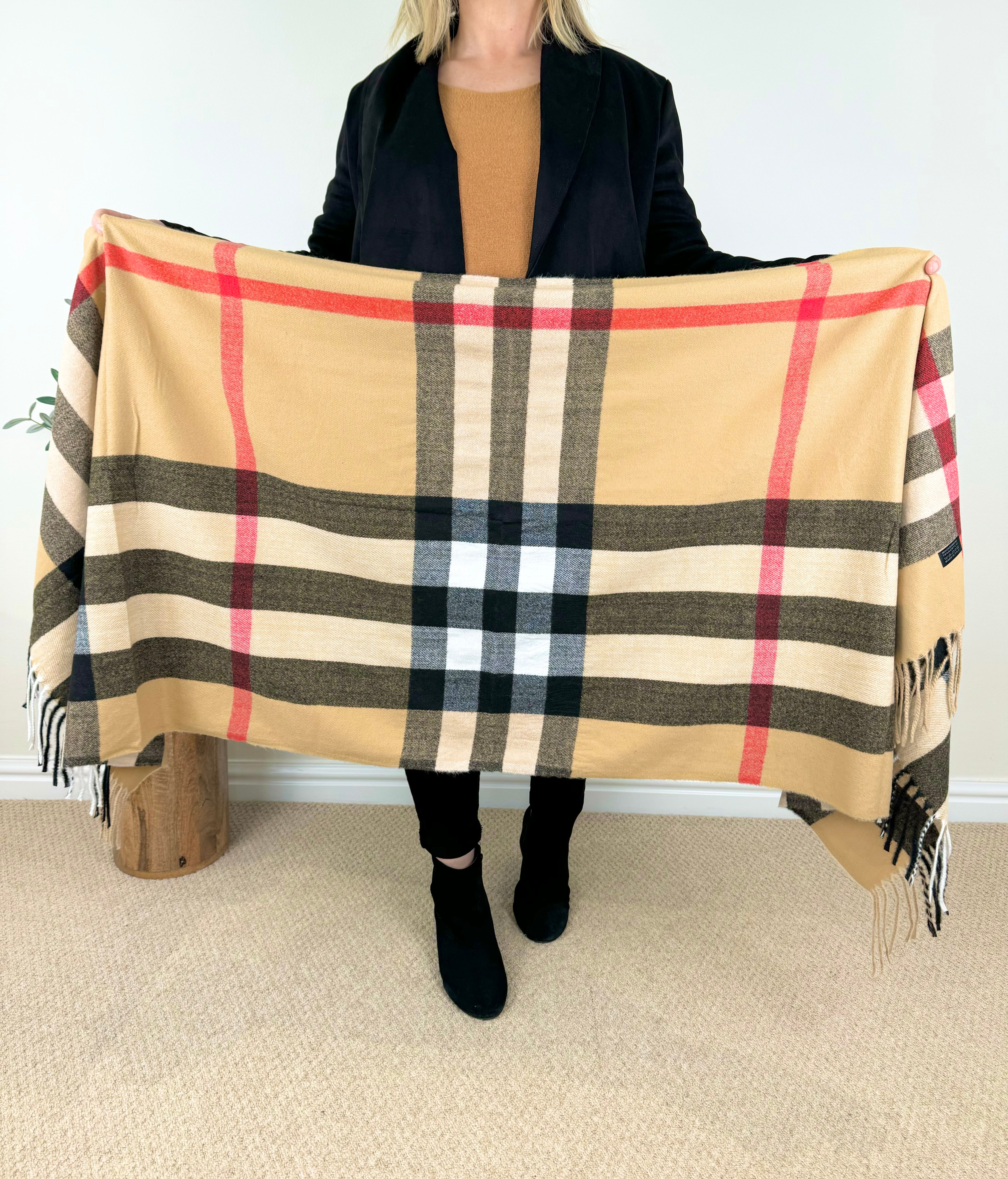 Cashmere Mix Designer Inspired Scarf AW24