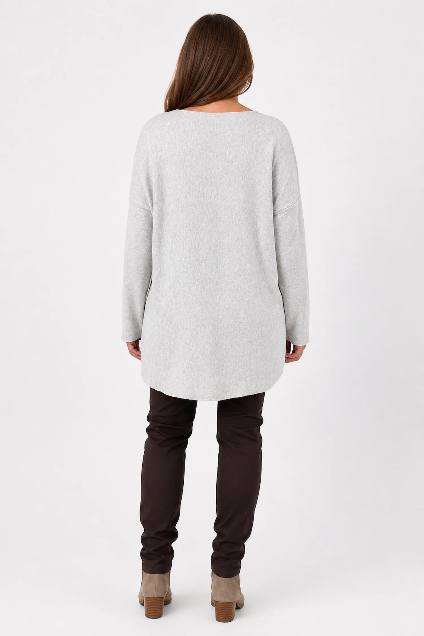 Wool Mix Soft Knit Cassi Top - Stone