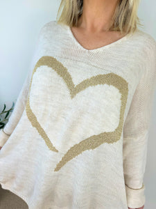 Golden Heart Knit Jumper AW24