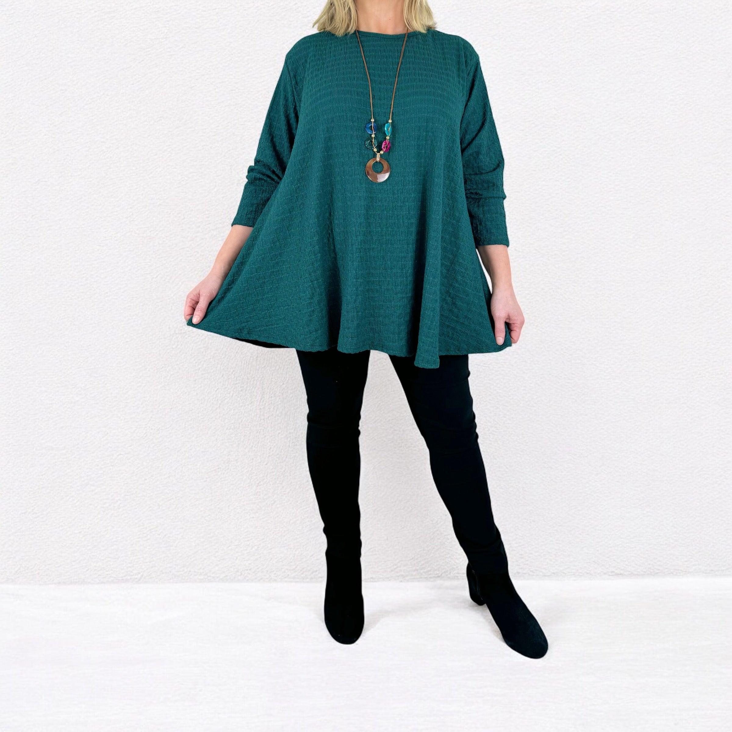 Lilly Necklace Top AW24 - Emerald Green