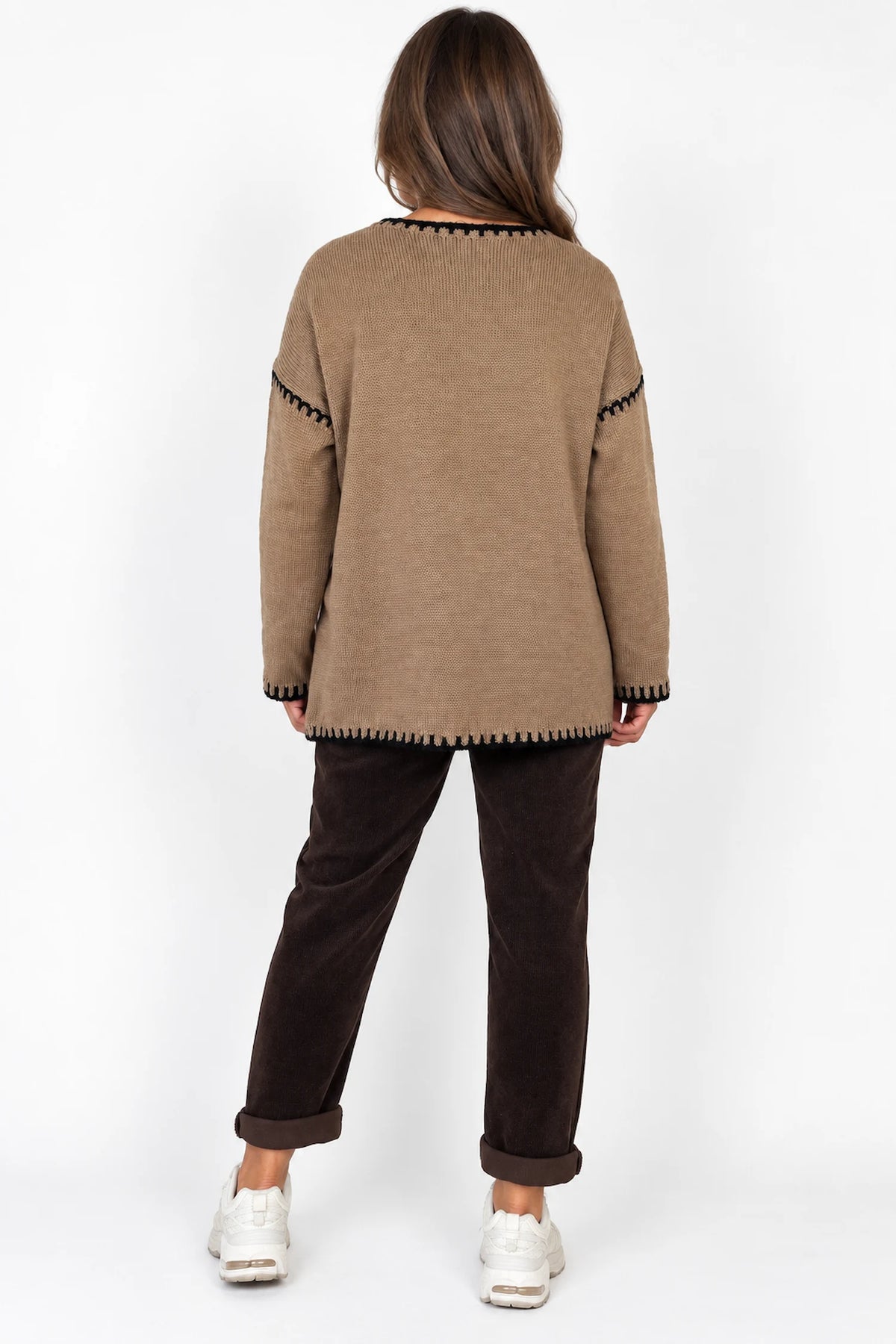 Chenille Double Pocket Bellia Pants - Chocolate