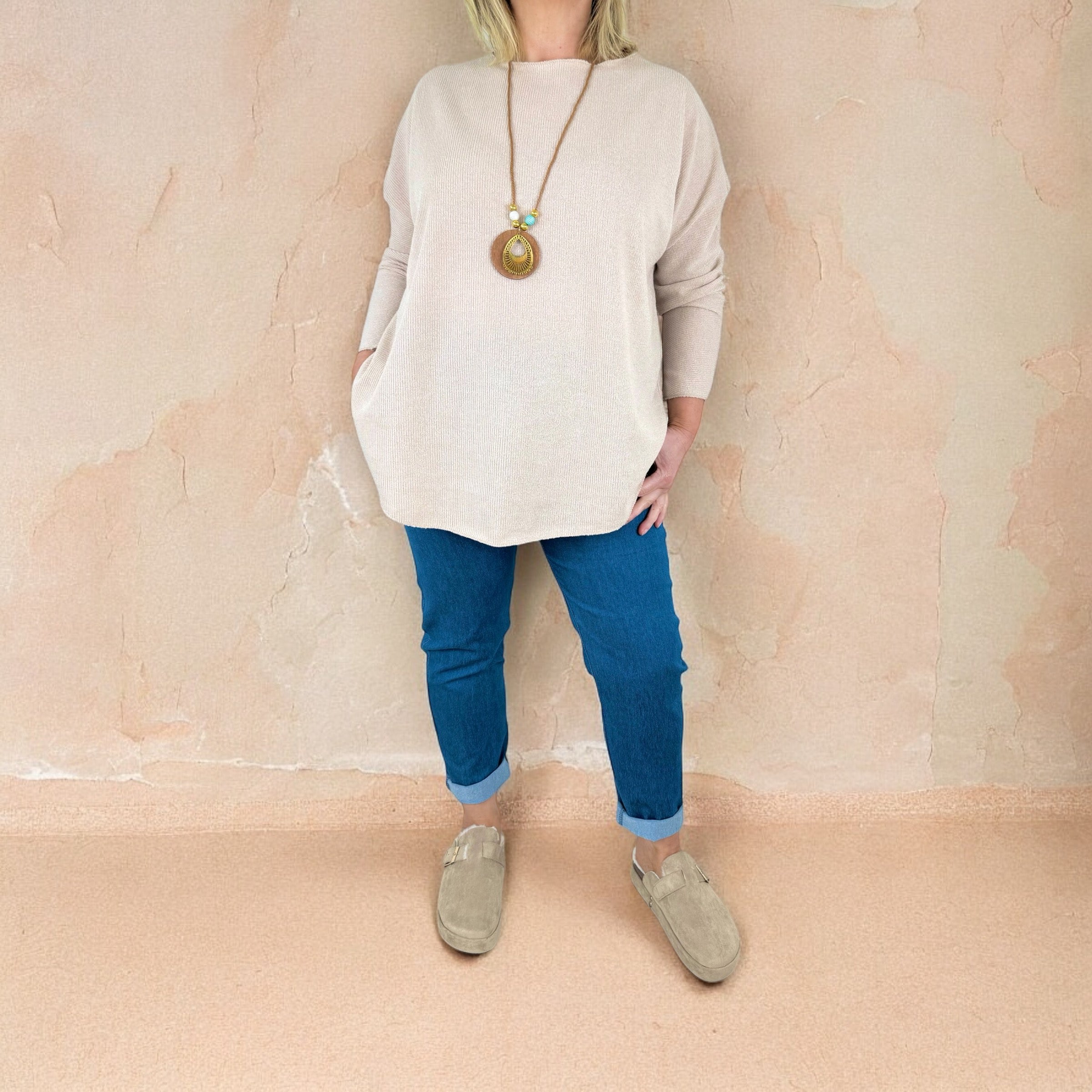 Fine Knit Lucia Necklace Top AW24