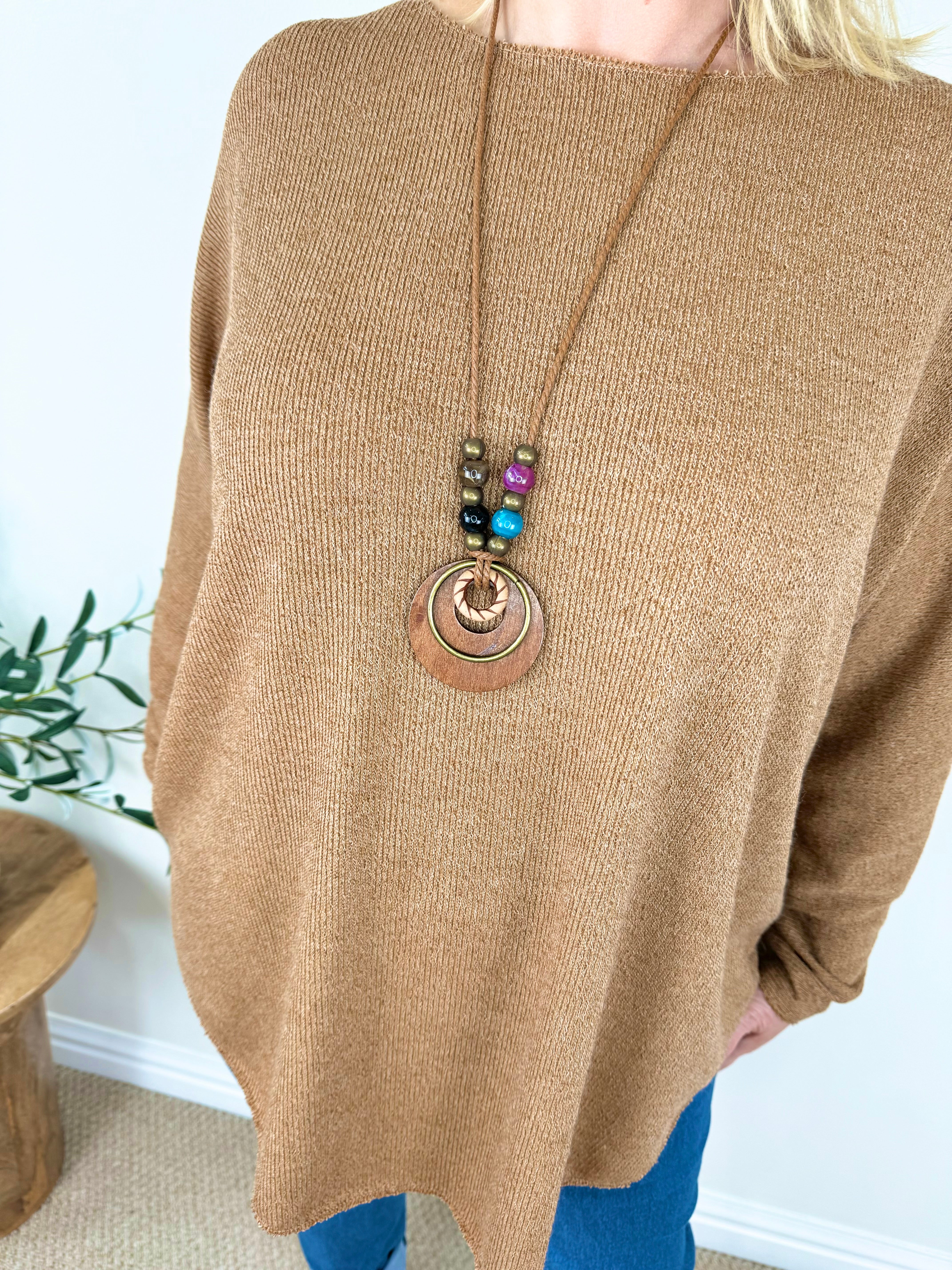 Fine Knit Lucia Necklace Top AW24