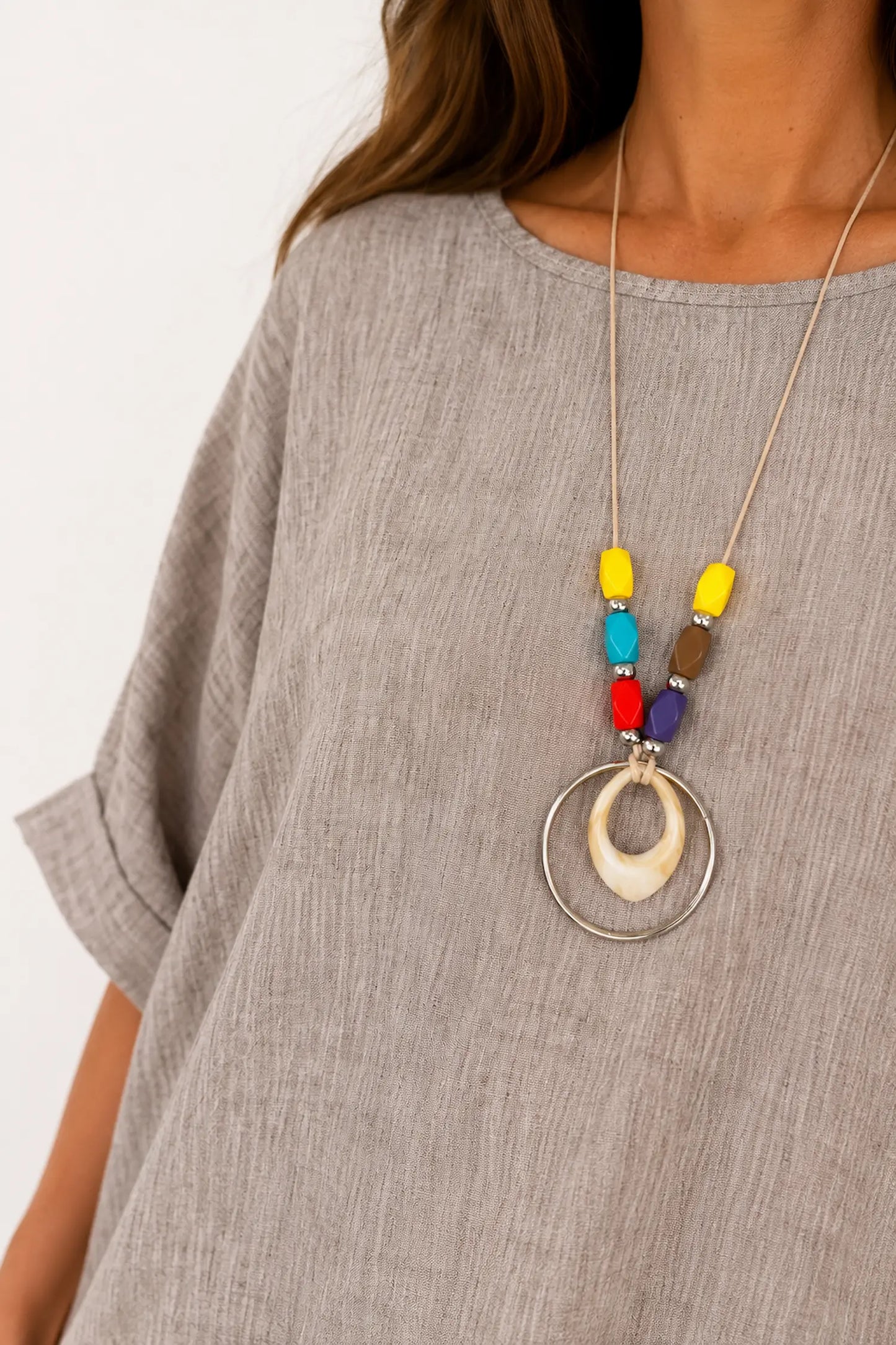 Micha Necklace Top - Washed Mocha