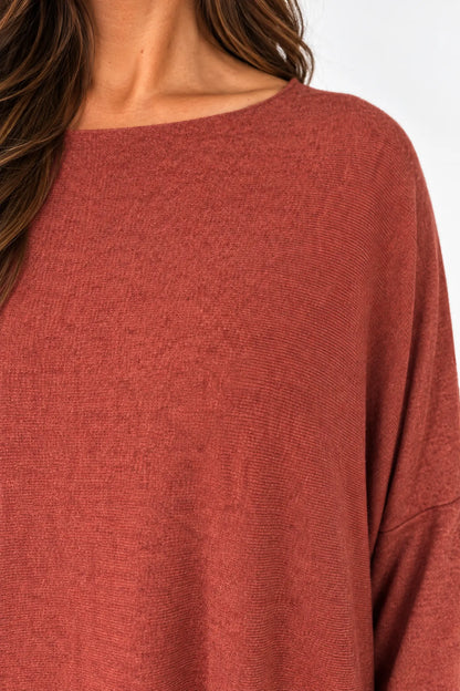 Soft Knit Tuscany Top - Spice Terracotta