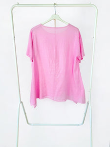 Pure Cotton Cindy Necklace Top - Baby Pink