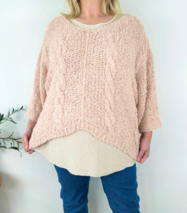 Wool Mix Popcorn Cable Knit Liana Jumper AW24