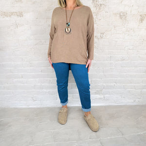 Wool Mix High Low Gigi Necklace Top AW24