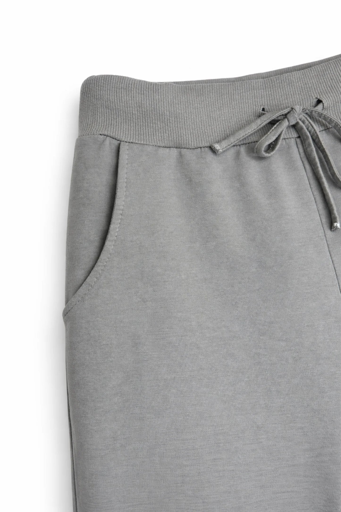 Cotton Elasticated Waist Drawstring Double Pocket Italia Joggers - Mocha