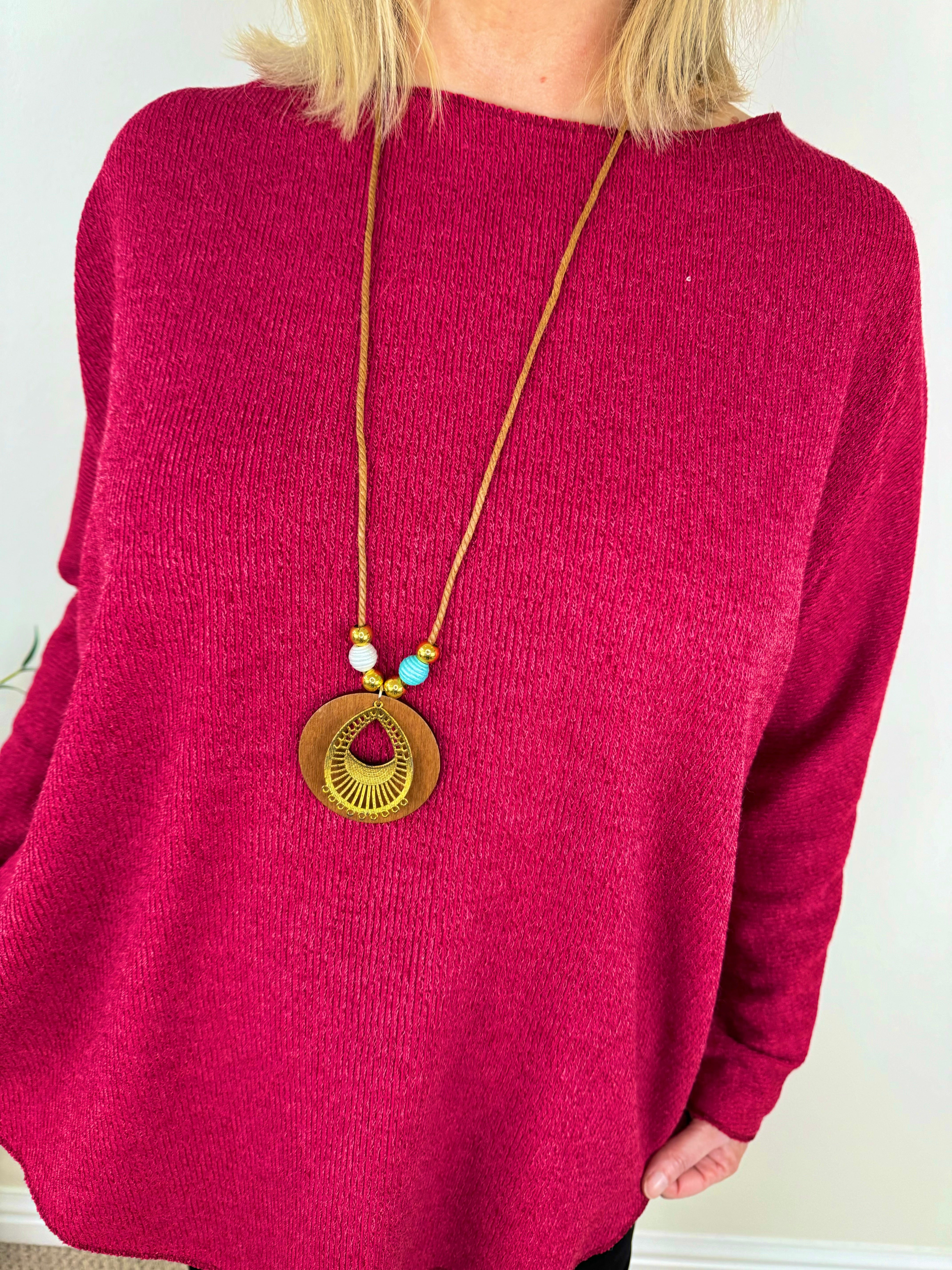 Fine Knit Lucia Necklace Top AW24