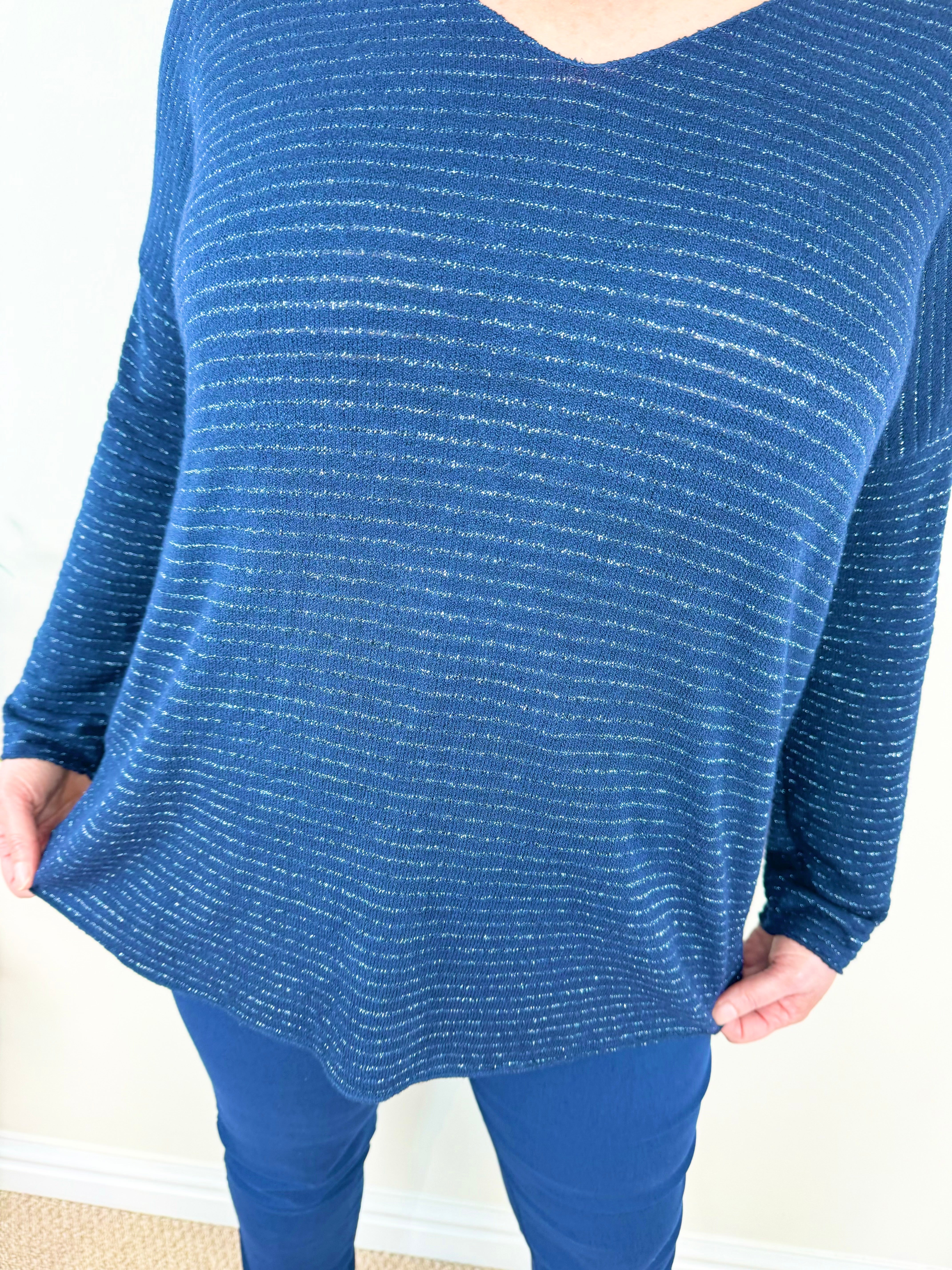 Wool Mix Sparkle Stitch Soft Knit Cecilia Top AW24