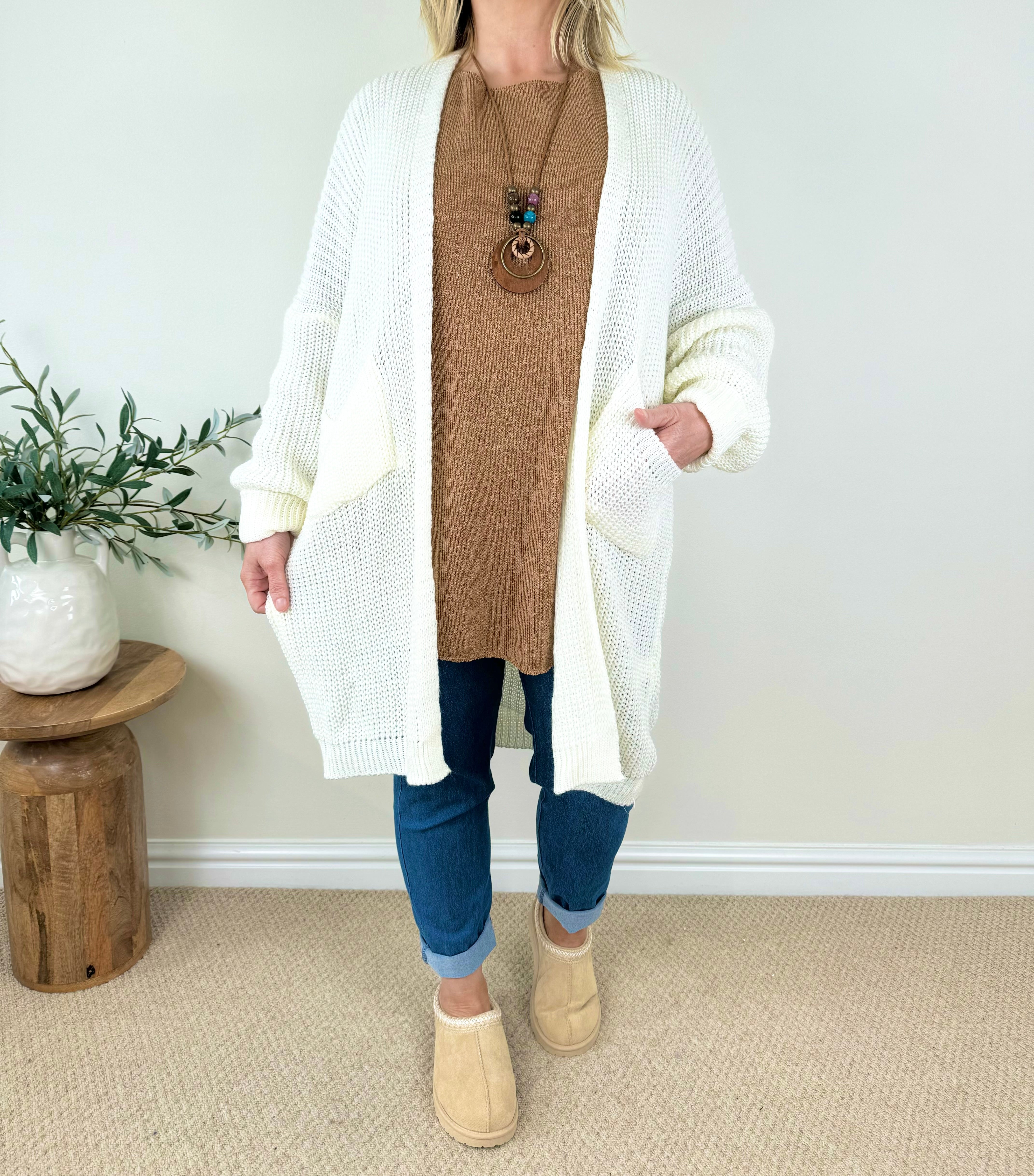 Long Line Double Pocket Aurora Cardigan AW24