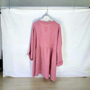 Smock Bubble Cotton Toni Shirt - Rasberry Ripple