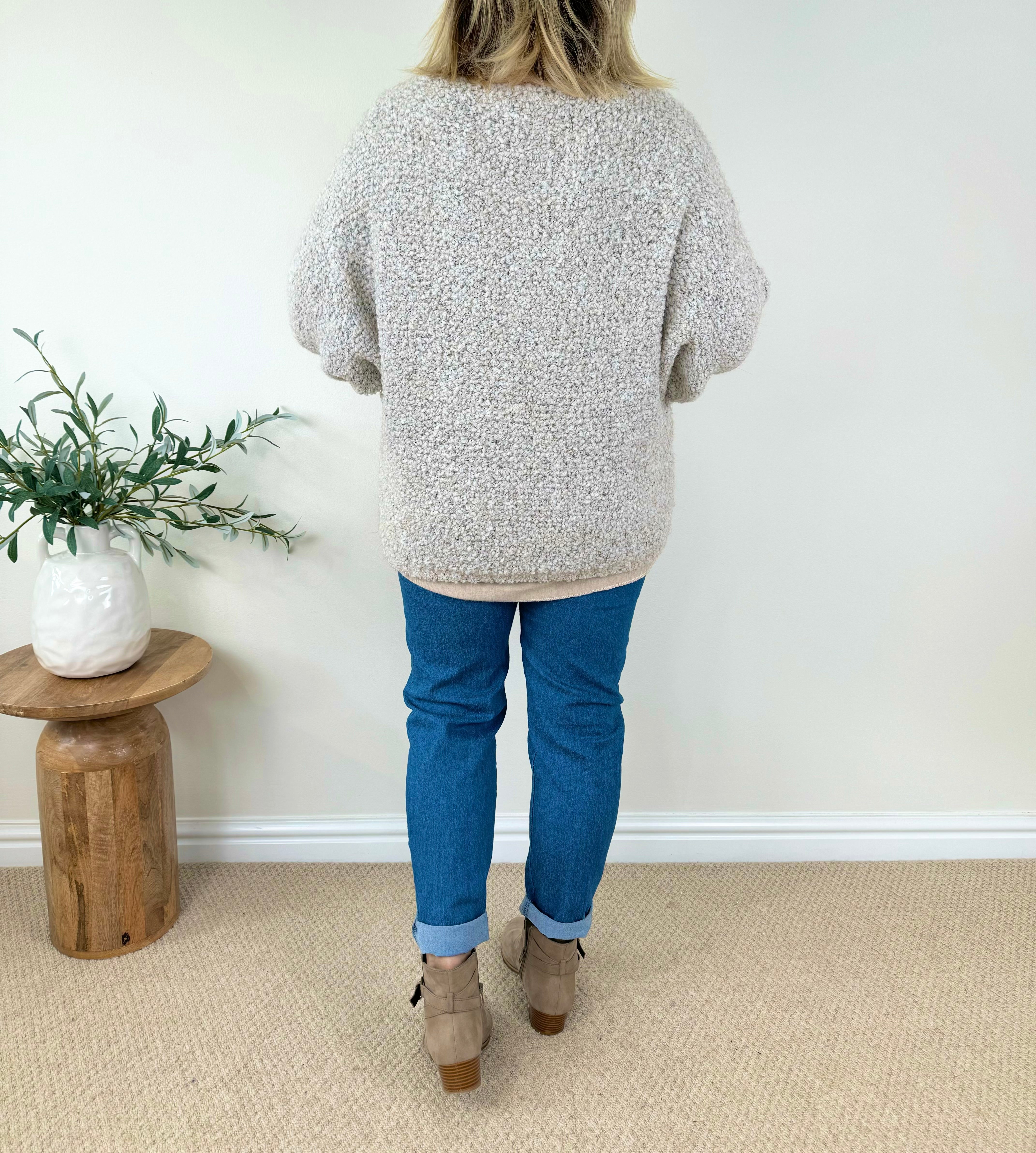 Wool Mix Popcorn Cable Knit Liana Jumper AW24