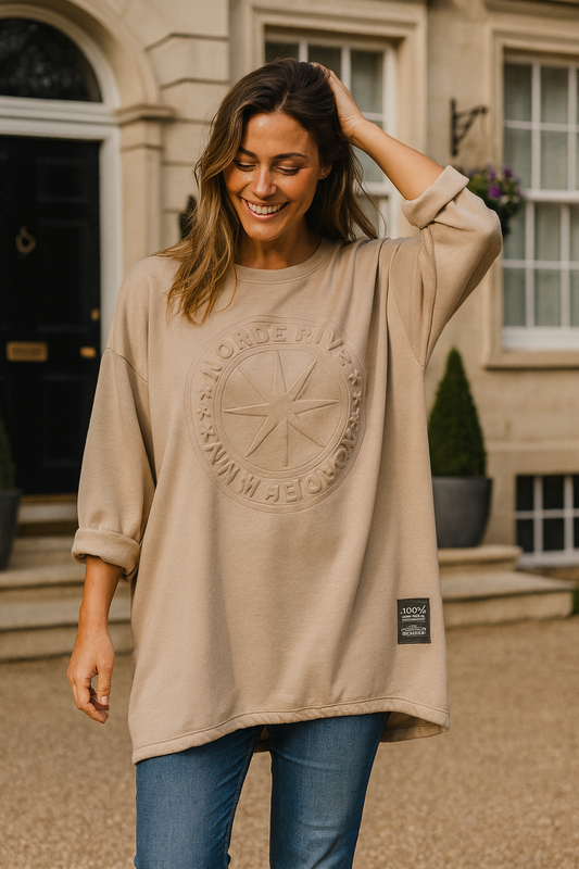 Norderney Badge Detail Sweatshirt - Beige