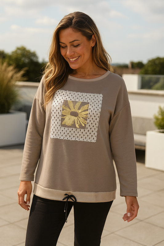 Golden Fleur Aurelia Bloom Top - Mocha