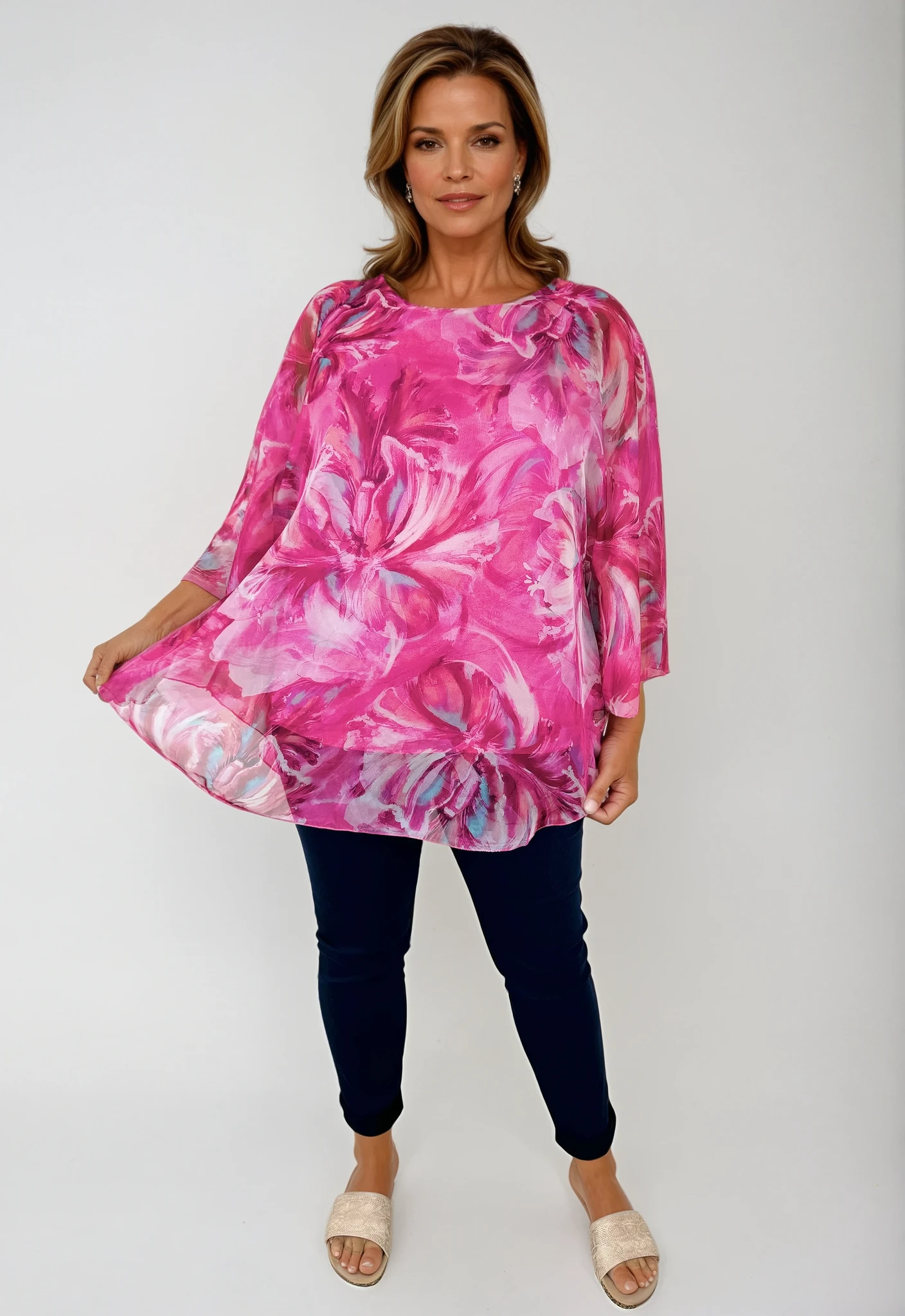 Fully Lined Lilliana Chiffon - Cerys Pink
