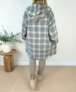 Hooded Check Cotton Liana Jacket AW24