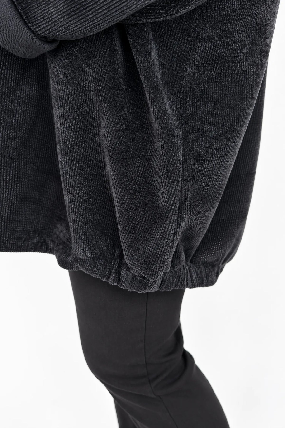 Chenille Double Pocket Charmaine Button Jacket - Black