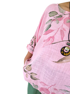 Pure Cotton Carla Necklace Top - Baby Pink