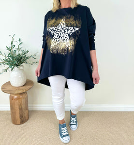 Tiara Gold Star Cotton Sweatshirt SS24