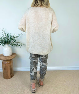 Wool Mix Cable Chunky Knit Valencia Jumper AW24 - Beige