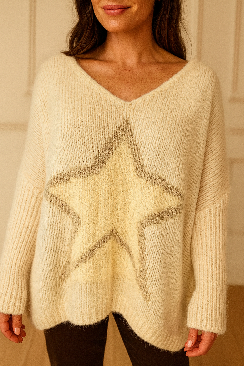Gold Star Floressi Premium Knit Jumper - Cream