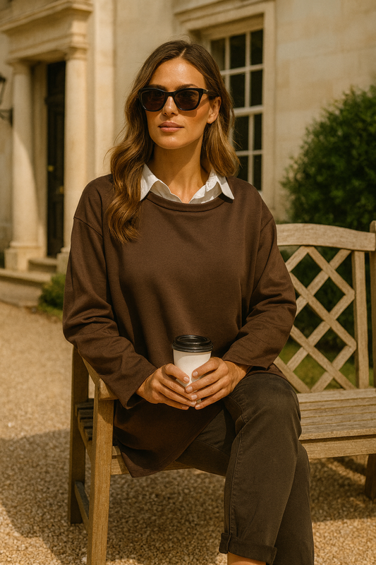 Two In One Lucinda Top - Chocolate