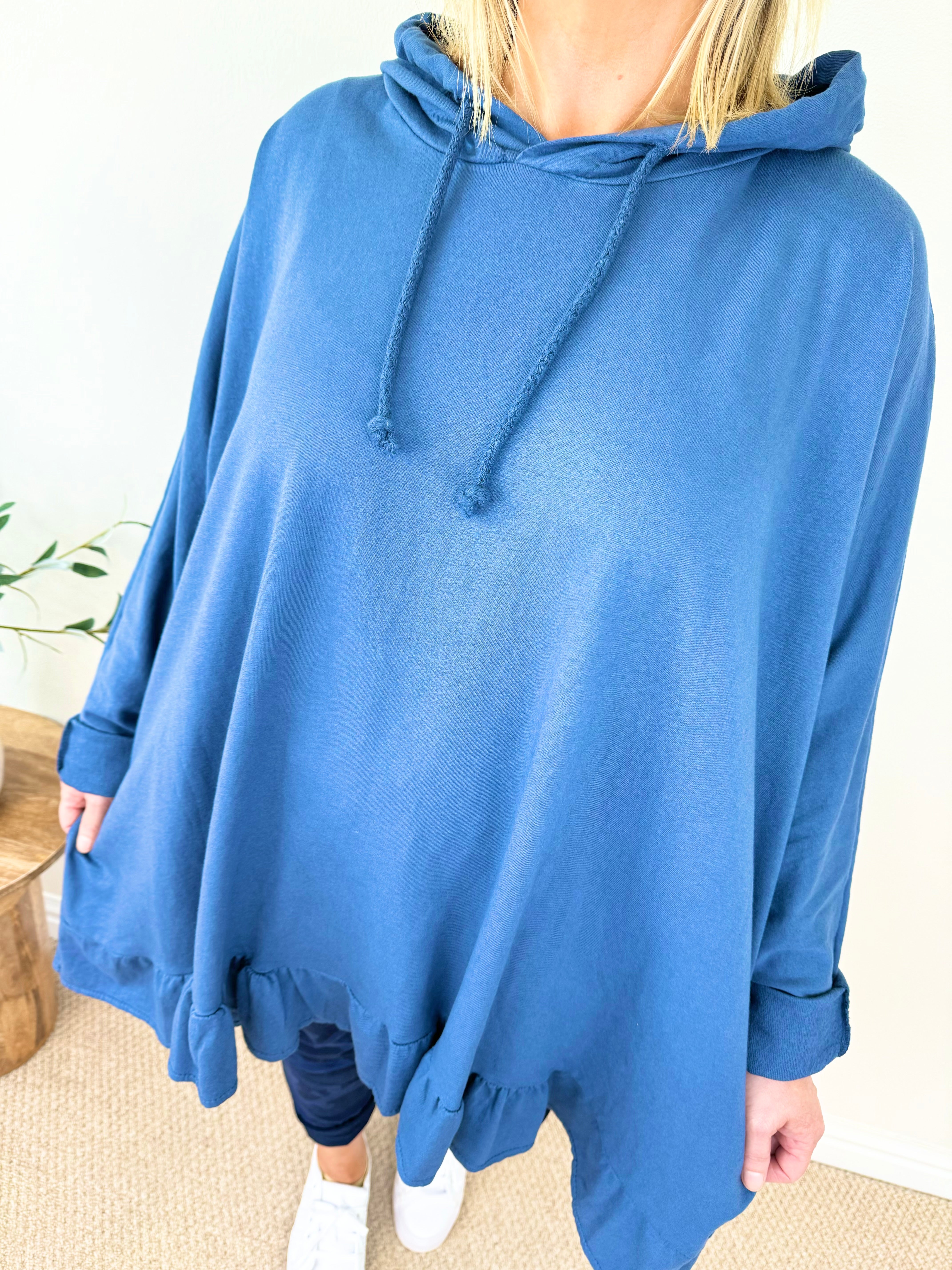 Frill Bottom Cotton Lexi Hoodie SS24