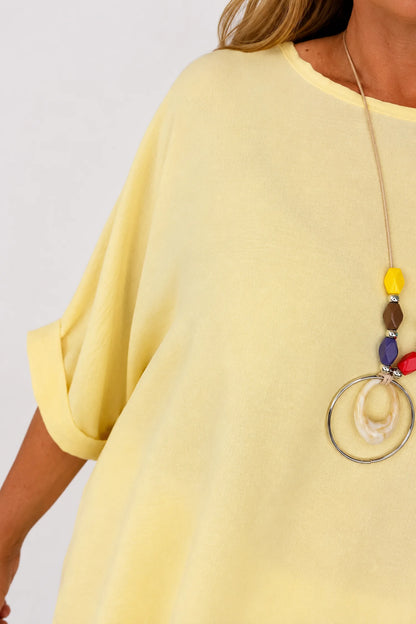 Lightweight Flow Telisa Necklace Top - Limoncello