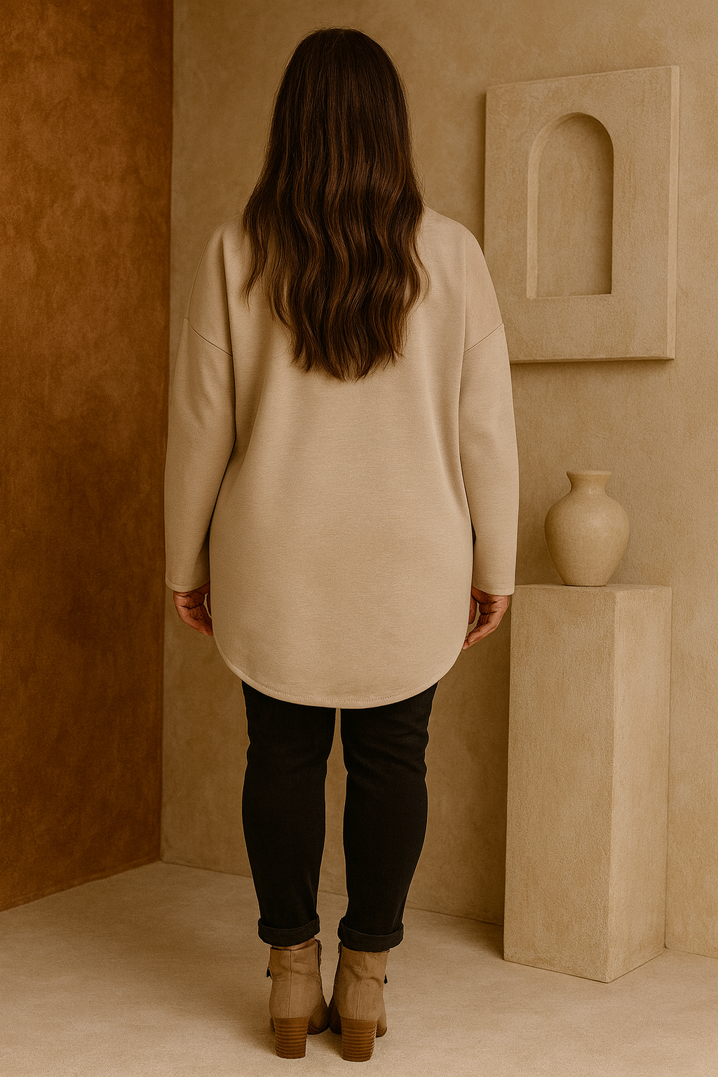 Vienna Necklace Top - Beige