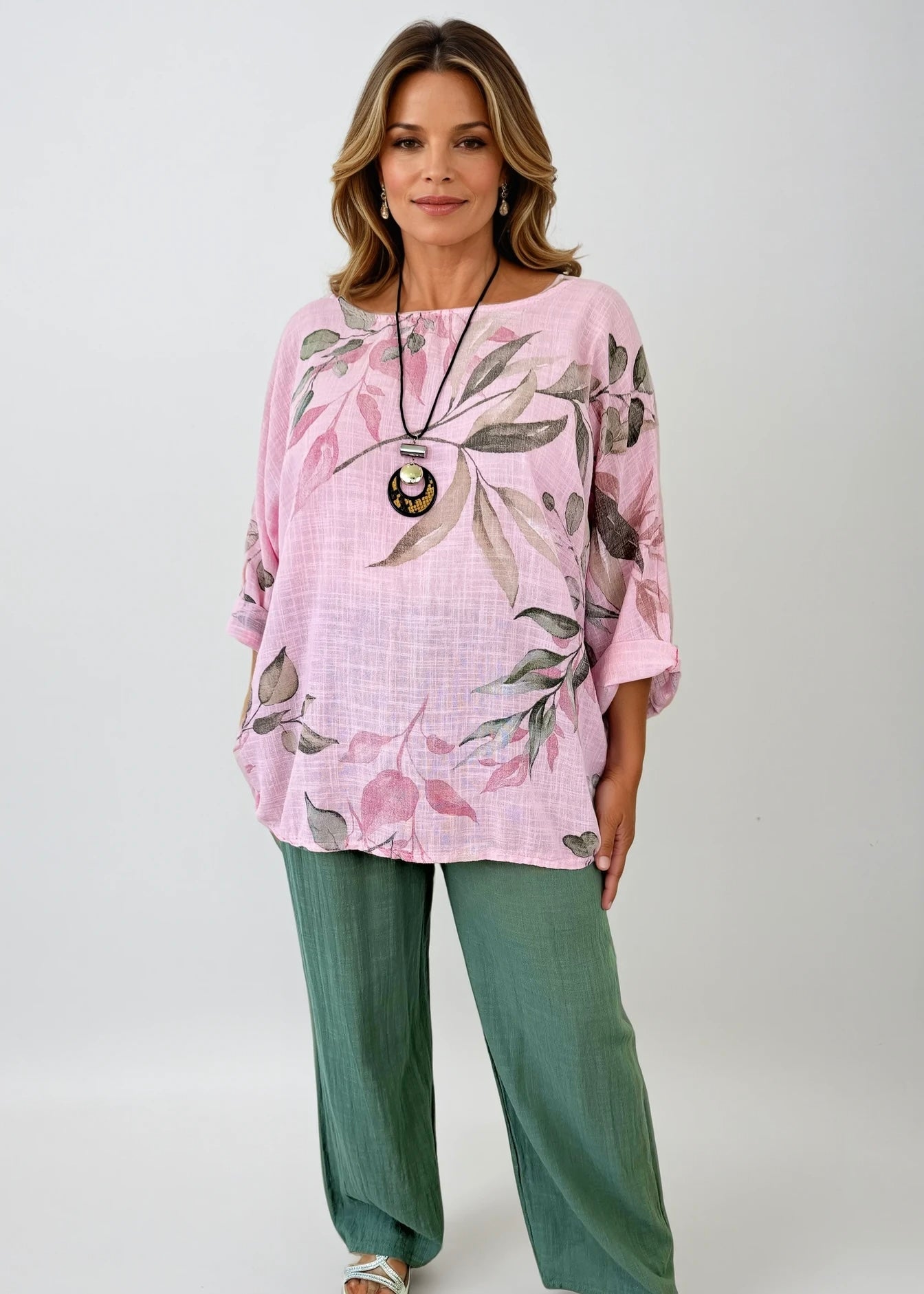 Pure Cotton Carla Necklace Top - Baby Pink