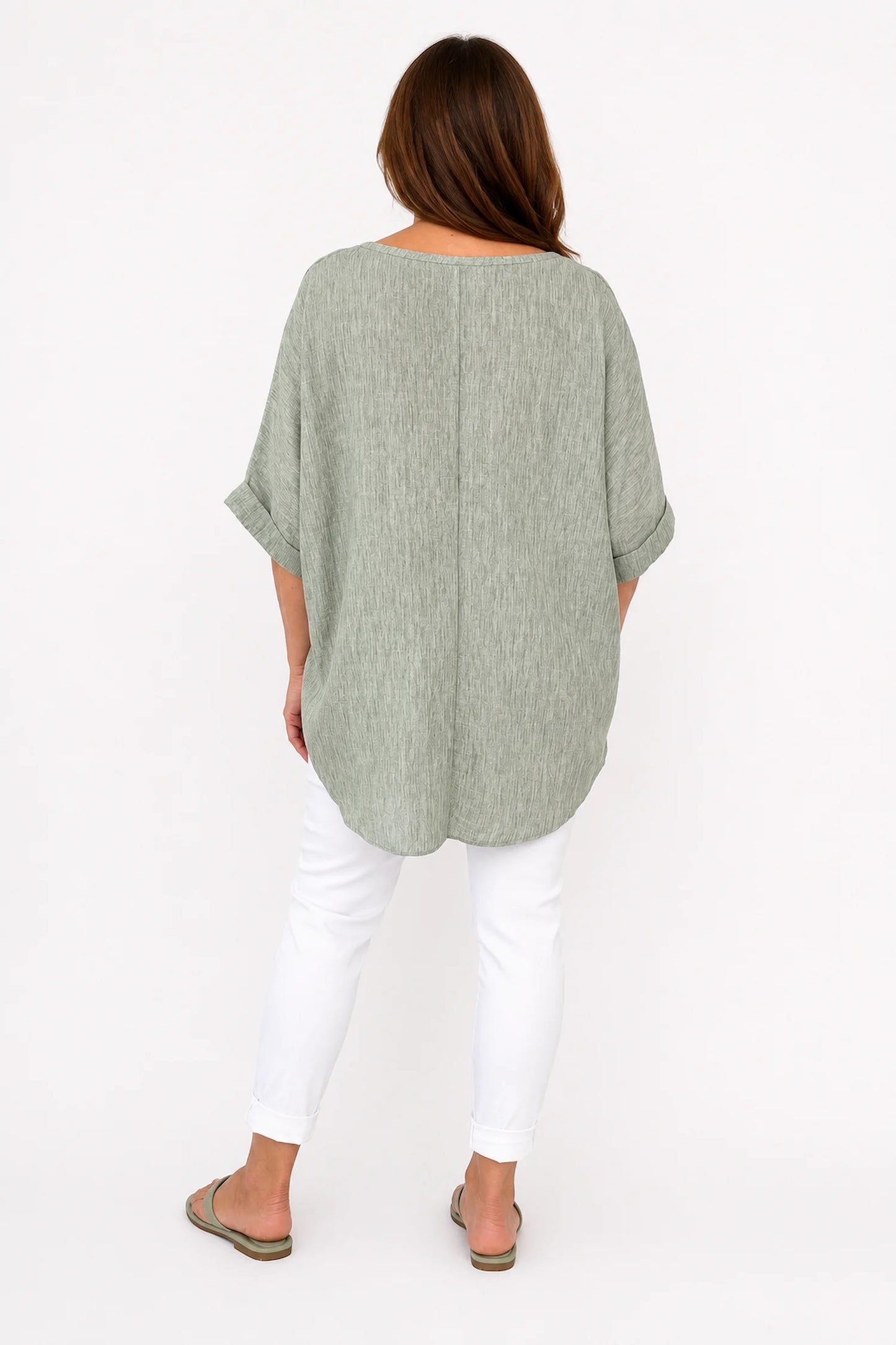 Micha Necklace Top - Washed Sage