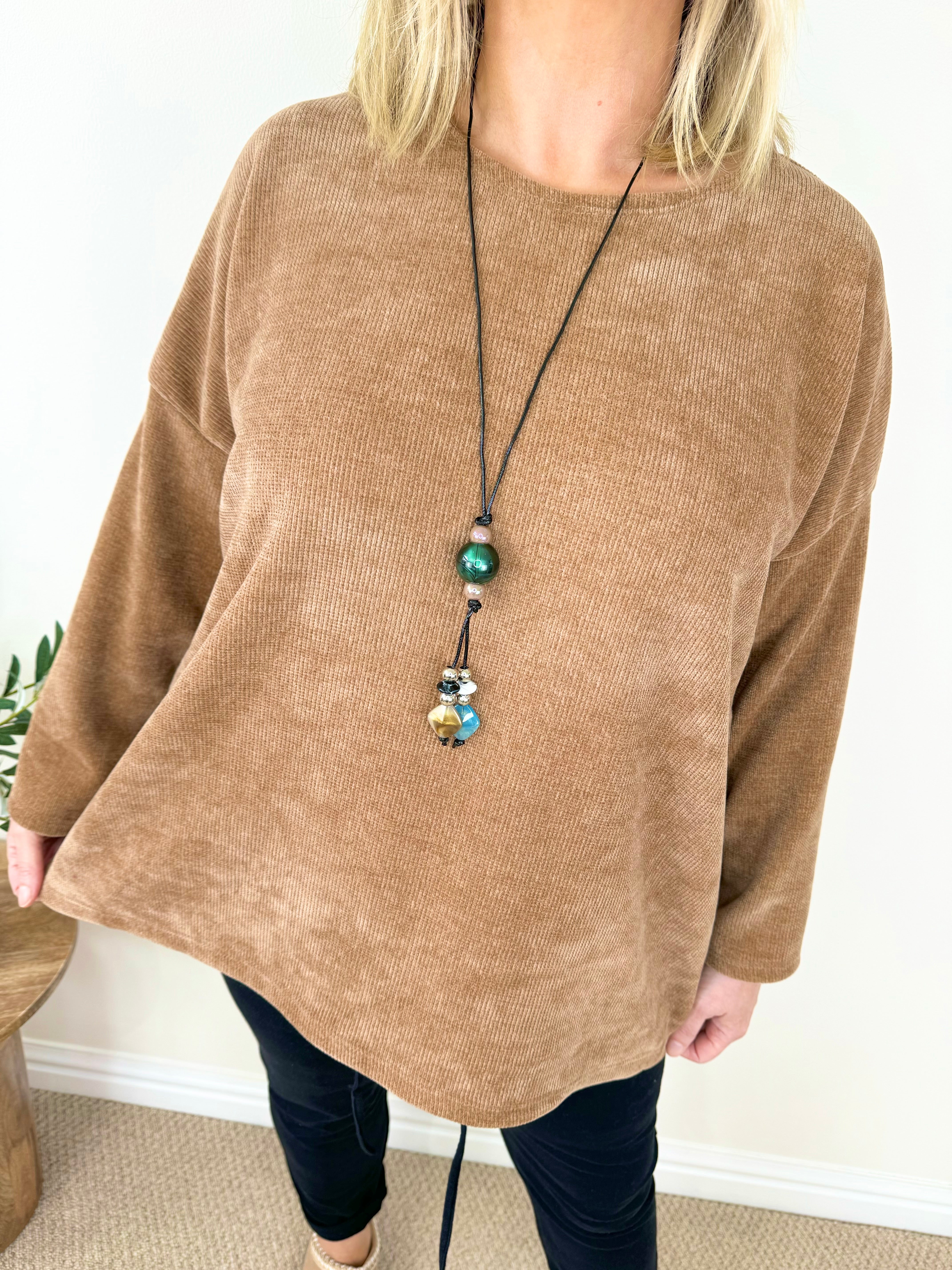 Chenille Arilla Necklace Top AW24