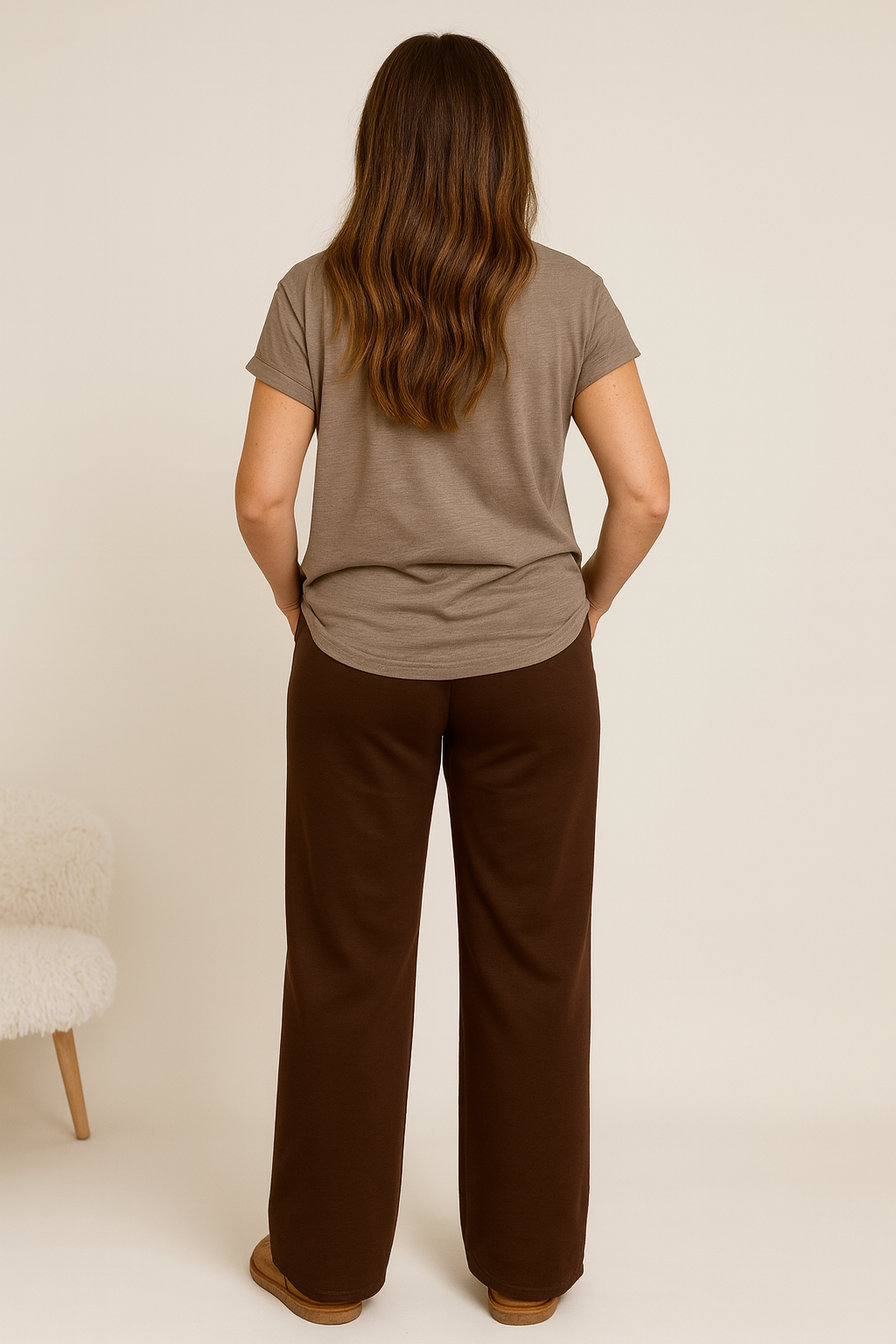 Seam Front Allegra Pant - Chocolate