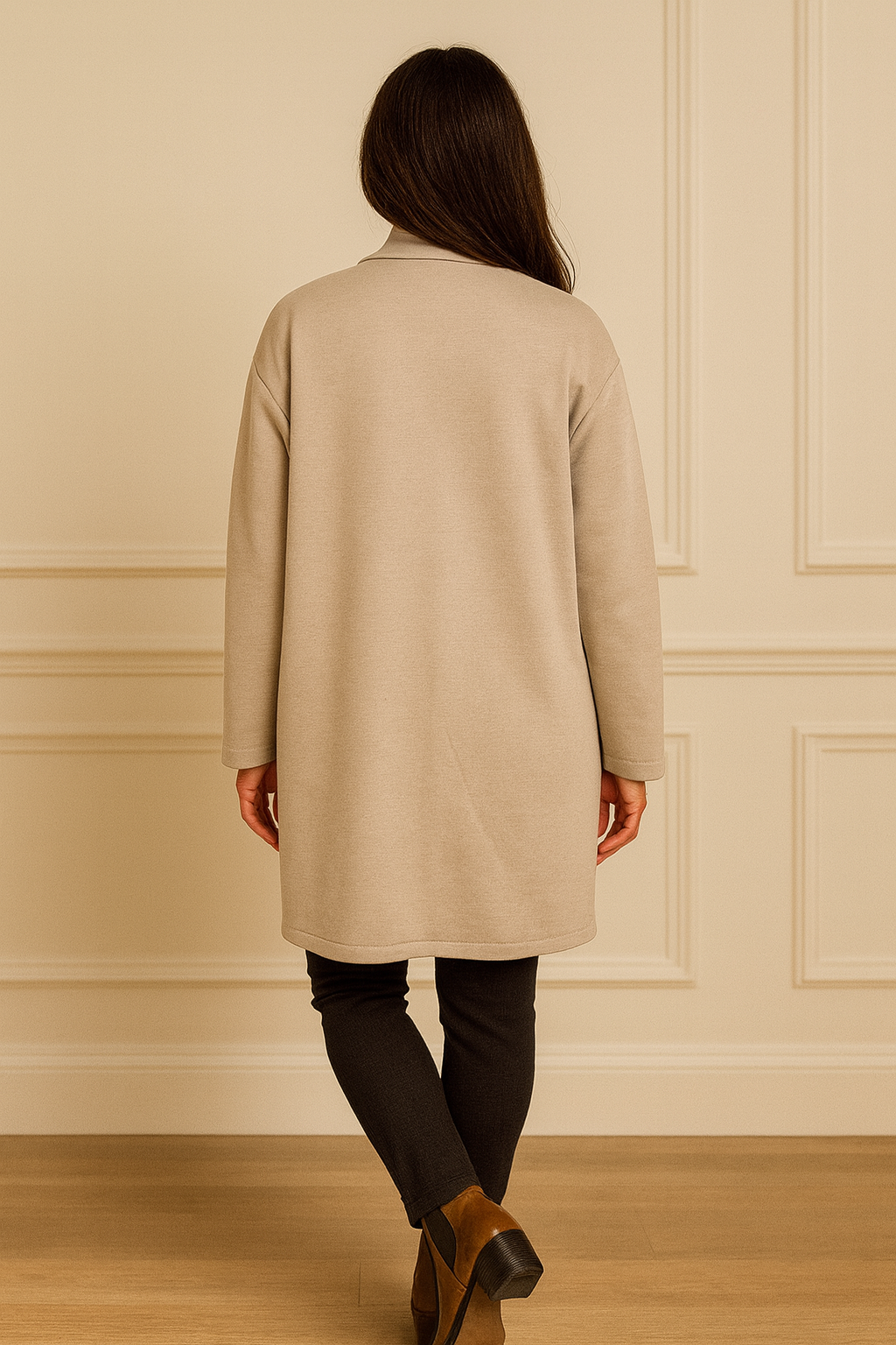 Angelica Mid Length Blazer - Beige