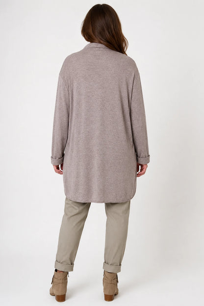 Soft Knit Tropez Cardigan - Fleck Mocha