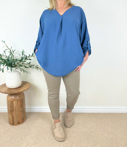 Button Sleeve Alexi Top AW24