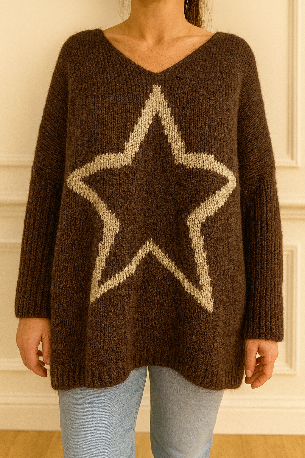 Gold Star Floressi Premium Knit Jumper - Chocolate