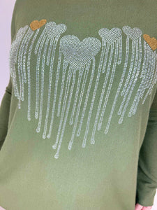 Soft Knit Diamanté Heart Ziara Top AW24