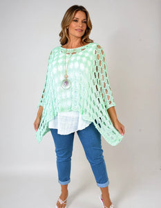 Batwing Varsia Crochet - Mint