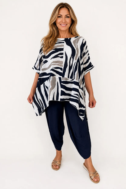Pure Cotton Kira Top - Navy
