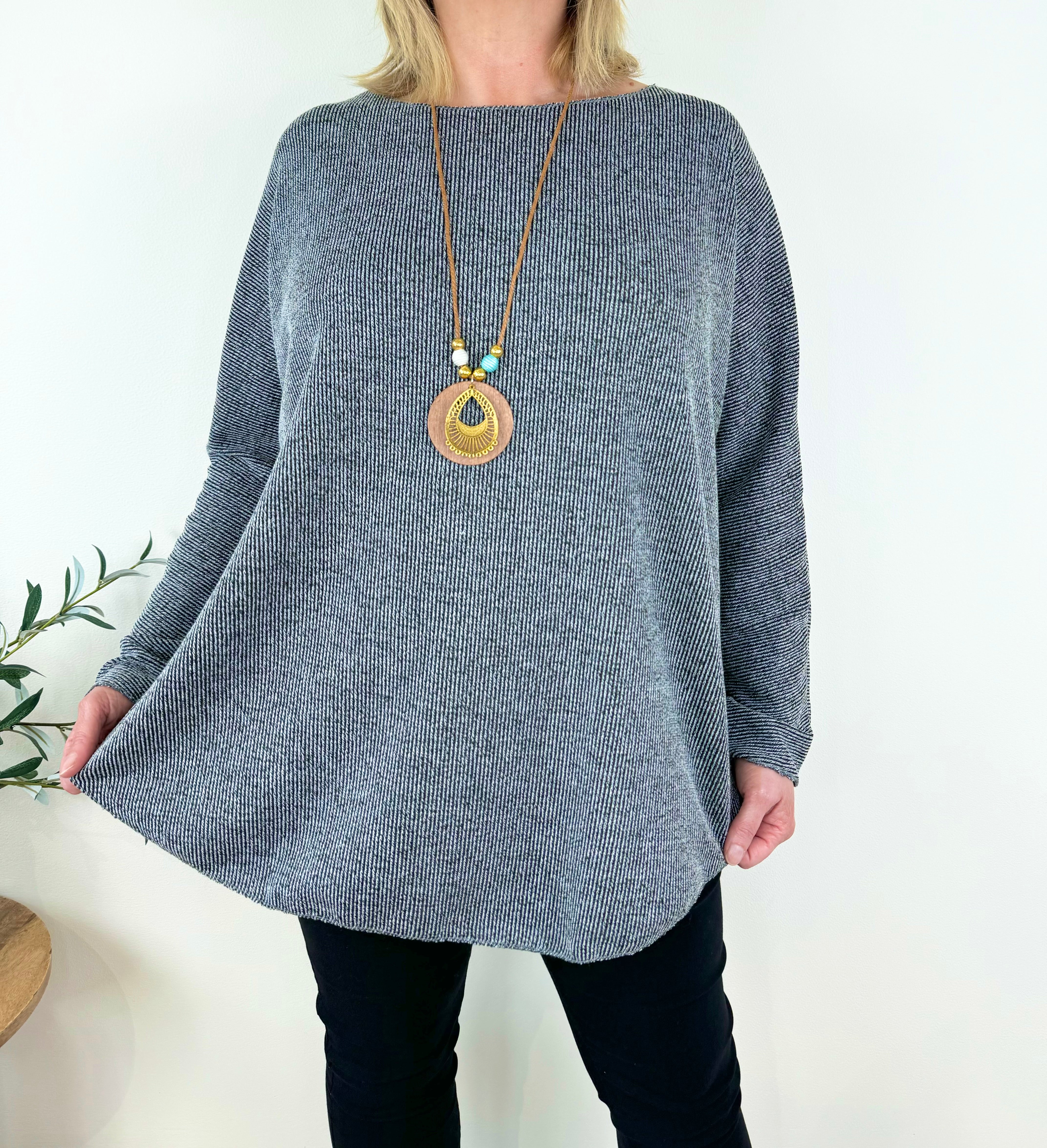 Fine Knit Lucia Necklace Top AW24