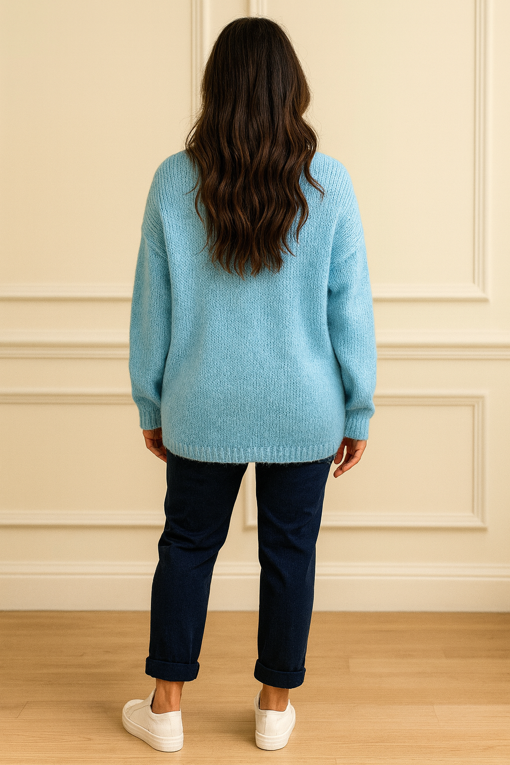Luxury Knit Olivia Jumper - Baby Blue