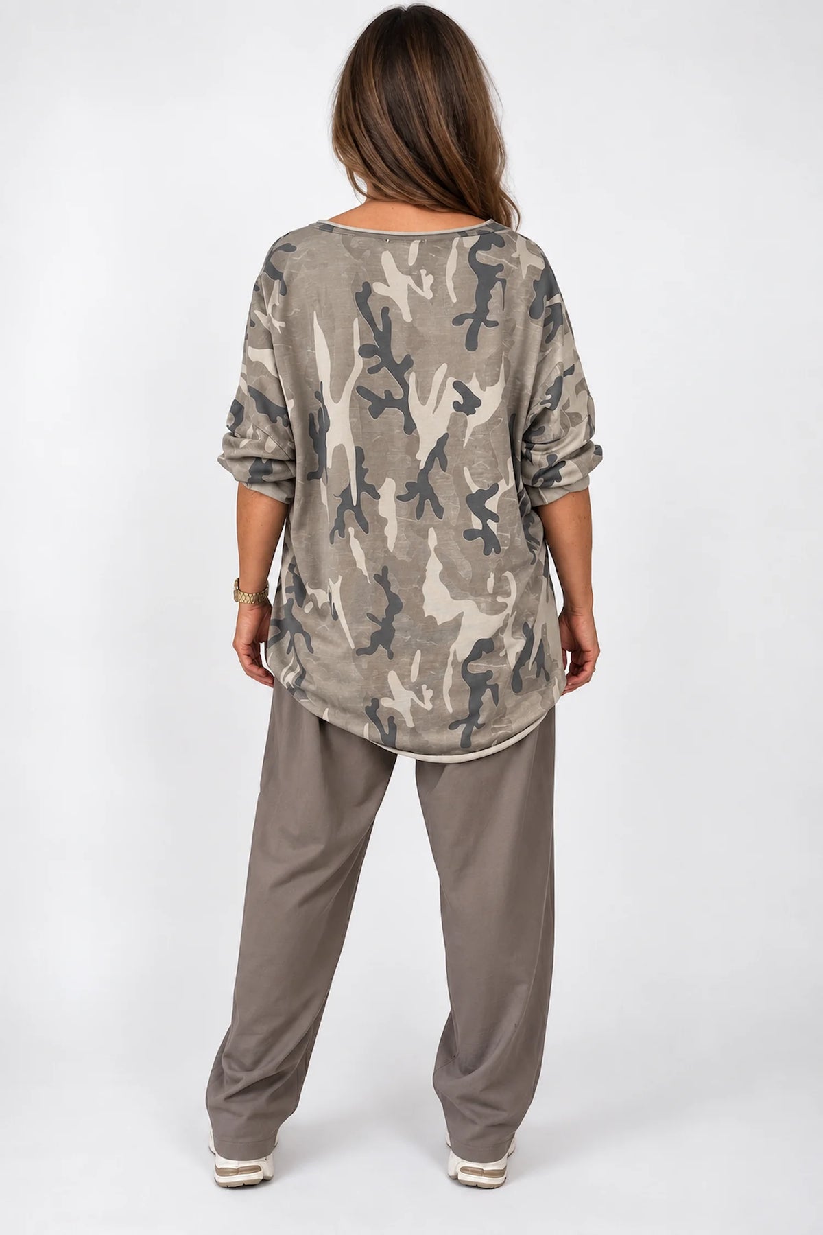 Premium Weight Cotton Double Pocket Button Detail Milan Joggers - Mocha