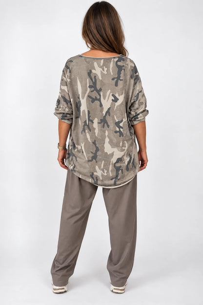 Premium Weight Cotton Double Pocket Button Detail Milan Joggers - Mocha